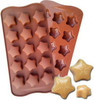 DIY Silicone Star Shape Chocolate Making Mold, 15 Slots, Food Grade, Brown