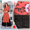 New 2021 Hot and Latest Fancy Kurti With print Palazzo Pair-Red(Size-L)