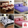 4 Different Designs and Colors Queen Size (90 X 90) Ravishing Versatile Polyester Double Bedsheets (4 Pieces = 1 Set)