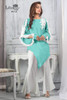 Designer Stylish Cut Sky Blue Kurti with Imported Frill Lace In Sleeve With Both Side ZIP Below Soldier 