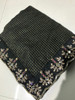 New 2021 Cotton Silk with Embroidery Lace Border Black Saree