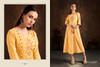 Presenting Pure Cotton Chex Yellow Kurti with Hand Embroidery Work (Size-L)