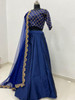 New 2021 Presenting Beautiful Full Stitched Silk Lehenga With Embroidery Work Stitched Blouse With Dupatta Choli (Blue)