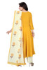 New 2021 Attractive Mirror Work Dark Yellow Kurti with Palazzo and Dupatta (Size-M)