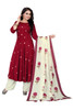 New 2021 Attractive Mirror Work Red Kurti with Palazzo and Dupatta (Size-L)