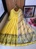  New 2021 Presenting Designer Embroidered Anarkali Gown-Yellow