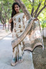 Presenting Handblock Print Gold Zari Border Cream White Saree with Blouse