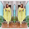 New 2021 Chine Stich Work Light Yellow Cotton Top with Lehenga and Dupatta