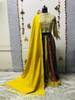  New 2021 Presenting cotton designer print crop-top & skirt with mulmul duptta Choli(Size-44)