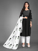 New 2021 Heavy Cotton fully stitched Black Kurti with Dupatta and Pant (Size-L)
