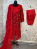 New 2021 Presenting Party Ware Kurti - Bottom With Dupatta- Kurti-Red 