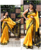  New 2021 Beautiful Art Silk Jacquard Border Saree With Un stitched Running Blouse For Women Wedding Wear Party