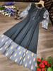 New 2021 Amazing Galaxy Cotton Printed Long Black Gown (Size-XL-42)