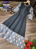 New 2021 Amazing Galaxy Cotton Printed Long Black Gown (Size-XXXL-46)