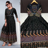 New 2021 Presenting Rayon Foil print Gown -Black ( Size-XL) 