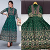 New 2021 Presenting Rayon Foil print Gown -Green( Size-M) 