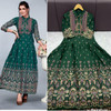 New 2021 Presenting Rayon Foil print Gown -Green( Size-L) 