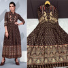New 2021 Presenting Rayon Foil print Gown -Brown( Size-L)