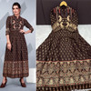 New 2021 Presenting Rayon Foil print Gown -Brown( Size-XL)