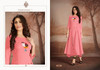 Presenting New 2021 Designer Heavy Embroidery Work Long Gown-Pink -M 