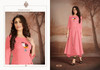 Presenting New 2021 Designer Heavy Embroidery Work Long Gown-Pink -XL 