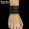 BAMOER Fashion Double Belt Leather Wrist Friendship Big Wide Bracelet for Men Buckle Vintage Punk Jewelry PI0268