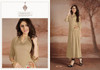 Presenting New 2021 Designer Heavy Embroidery Work Long Gown-Light Brown-XL