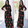 New 2021 Presenting Beautiful heavy Flower camric cotton Printed Kurti-Black-Size-L