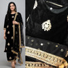  New 2021 Design Heavy Gotta patti Work On Velvet And Velvet Palazzo With Sequence Work Dupatta-Black-Suit Size-42