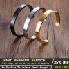 KISS MANDY 8mm Width Surface Men and Women Bracelet & Bangle Stainless Steel Bracelet Men Silver/ Gold / Black 3 Color KB301