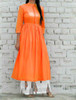  New 2021 Presenting Beautiful Rayon Digital Printed Cotton Top & Palazzo-Kurti-Orange-(Size-XXL)