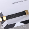 TrustyLan Genuine Black Leather Simple Wrap Men Bracelet Gold Color Steel Wristband Classic Mens Bracelets &amp; Bangles Jewelry