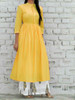 New 2021 Presenting Beautiful Rayon Digital Printed Cotton Top & Palazzo-Kurti-Yellow-(Size-XL) 