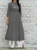 New 2021 Presenting Beautiful Rayon Digital Printed Cotton Top & Palazzo-Kurti-Gray-(Size-M)