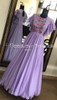 New 2021 Presenting Designer Georgette With Embroidery Fully Stitched Fancy Sleeve Work Gown-Light Purple-Size-44 