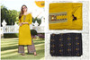 New 2021 Presenting Beautiful Rayon Foil Printed Kurti And Palazzo-Dark Yellow-Size-L