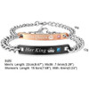 AZIZ BEKKAOUI DIY Her King His Queen Couple Bracelets Stainless Steel Crytal Crown Charm Bracelets For Women Men Drop Shipping