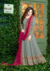 New 2021 Presenting Beautiful Designer suit Georgette with Embroidery work +Stone Work-Gray-Size-46 