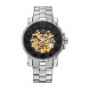 Automatic Mechanical Watch Men Hot Skeleton Watches Silver Bracelet Wristwatch Luxury Brand ORKINA Men's Watch Auto Self-winding