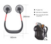 Wearable Portable Neck Fan Hand Free Personal Fan Wearable Portable Neckband Mini Fan Lazy Neck Hanging Cooling Mini Fan USB Rechargeable Neckband 