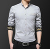 Embroidery Flower Designer Casual Shirt Male Gentlemen Fashion Business Dress Shirts
