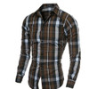 Plaid shirts men dress shirts Spring 2016 new classic men's casual long-sleeved plaid shirt
