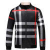 Stylish Brand Spring Bomber Jacket Men 2018 New Fashion black check Jackets Men Slim Fit Long Sleeve Casual Mens Coats Windbreaker M-3XL