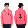 Rose Jacket Windbreaker Men And Women's Jacket New Fashion White And Black Roses Outwear Coat 