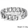 Trendsmax 14mm 316L Stainless Steel Mens Bracelet Silver Color Round Curb Cuban Chain Wholesale Jewelry HB164