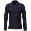 Laperl Neck Long Sleeve Solid Color Homme Coats Fashion Procket Male Clothing Men Autumn Designer Denim Jacket 