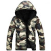 Winter Thick Long Sleeve Mens Outerwear Two Sides Male Down Camouflage Colorful Designer Hooded Mens Coats