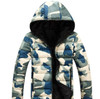 Winter Thick Long Sleeve Mens Outerwear Two Sides Male Down Camouflage Colorful Designer Hooded Mens Coats