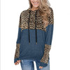 Fashion Loose Female Clothing Leopard Print Panelled Womens Designer Hoodies Long Sleeve Hooded Ladies Sweatshirts Autumn 