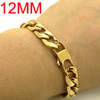  100% Stainless Steel Bracelet Men Retro Jewelry 18K Gold Plated T and CO Curb Cuban Chain 6/8/12 mm Width 8" Inches